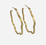 Ribbon Hoop Earrings